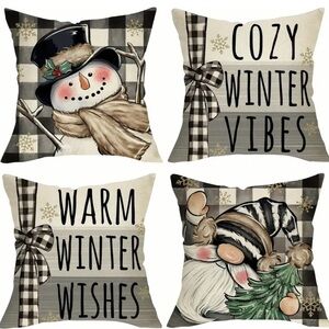Winter pillow covers
